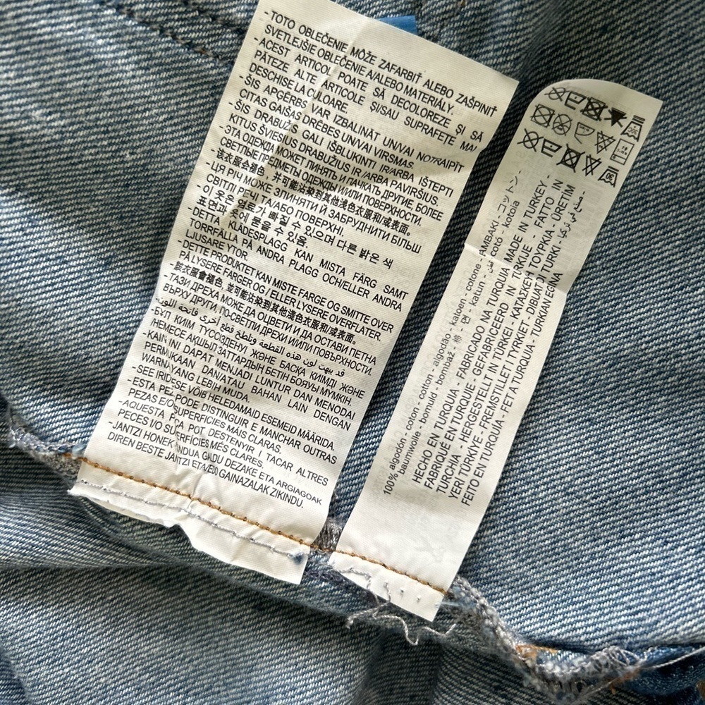 Zara Blue Denim Small Shacket Shirt Jacket Long Sleeve Snap Pockets Women’s NEW - Picture 9 of 10